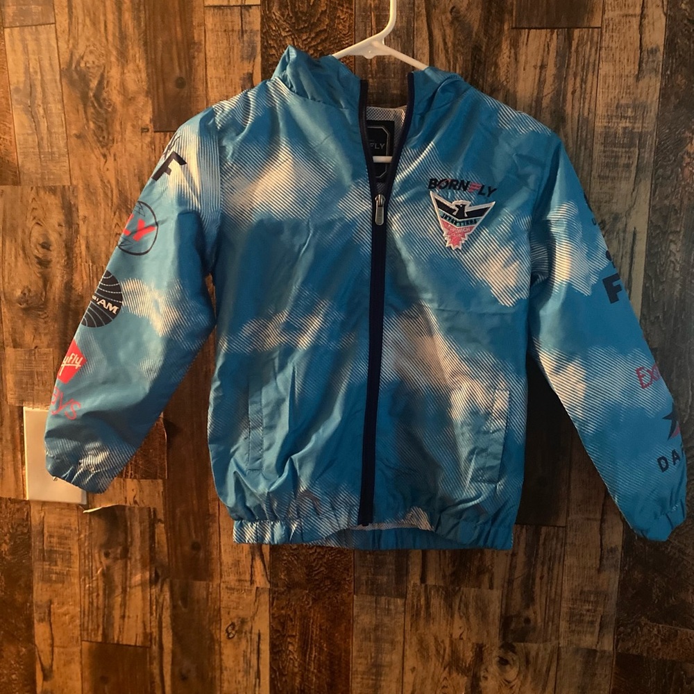 NWT Born Fly Boys Cloud Hoppers Windbreaker Jacket size large